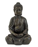 Buddha sitting h=30,5cm w=20cm brown