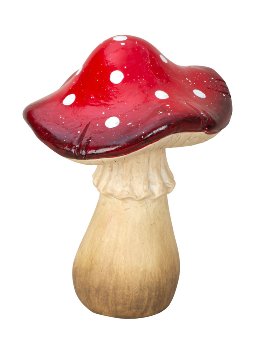 Fly agaric standing h=20cm w=14cm