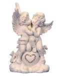 Angel couple white with glitter heart