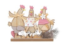 Wooden chicken decoration for standing