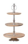 Wooden Cake Stand 3 tiers, h=55cm