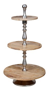 Wooden Cake Stand 3 tiers, h=93cm