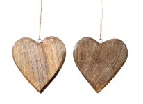Holz-Herzen zum Hängen 13x2cm
