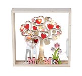 Wooden frame "MR. & MRS." with love