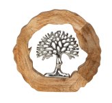 Holz-Deko mit Lebensbaum zum Stellen