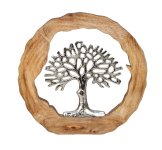 Holz-Deko mit Lebensbaum zum Stellen
