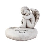 Graveyard angel on heart h=30cm w=31cm