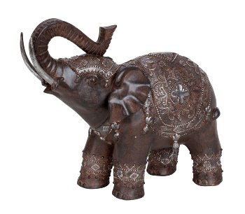 Elephant standing brown h=26cm w=31cm