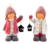 Winter Kids red with fabric hat w.