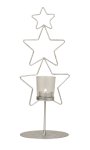 Metal star decoration silver with