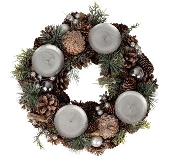 Advent wreath round for candles