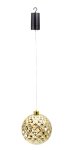 Weihnachtskugel golden mit LED d=15cm