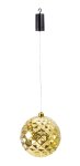Christmasballs golden with LED d=20cm
