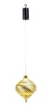 Weihnachtszapfen golden mit LED d=15cm