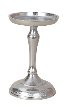 Candleholder for 1 candle silver h=18cm