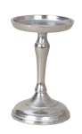Candleholder for 1 candle silver h=18cm