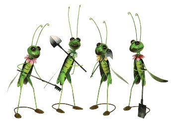 Metal grasshopper h=32-35cm w=14-17cm