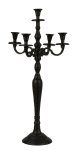 5-Arms candle holder black in metal
