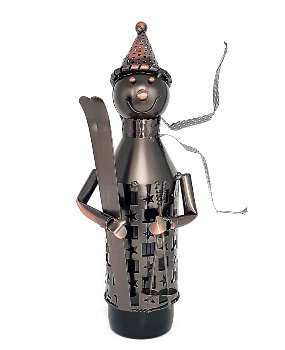 Metal Wine-bottle holder "snowman with