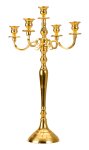 5-armed candleholder gold plated h=60cm