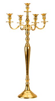 5-armed candleholder gold plated h=79cm