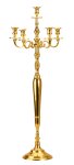5-armed candleholder gold plated h=98cm
