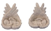 Engel in Flügel m.Glitzer h=8,5cm b=7cm