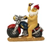 Dwarf naked sitting on motorcycle h=32cm