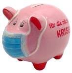 Corona money pig with mask "für die