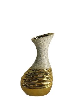 Vase modern "gold" h=28cm b=15cm