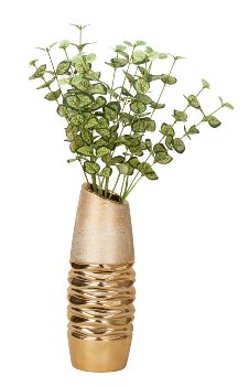 Vase modern rund "gold" h=27,5cm d=9,5cm