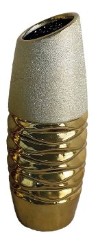 Vase modern round "gold" h=27,5cm