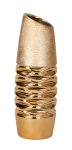 Vase modern rund "gold" h=33cm d=10,5cm