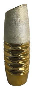 Vase modern round "gold" h=33cm d=10,5cm