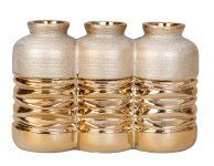 Vase modern "gold/cream" w=24cm h=16,5cm