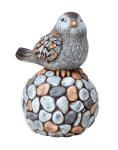 Bird sitting on stone ball h=36cm