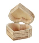 Wooden box in heart shape h=4,6cm