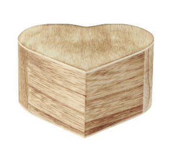 Holzbox in Herzform h=4,6cm b=8,8cm