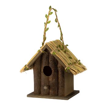 Wooden bird house h=18cm w=20cm