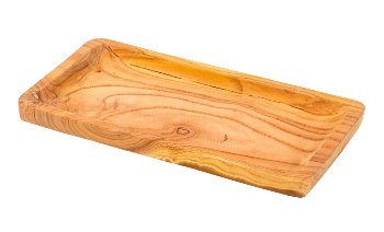 Holz-Tablett eckig h=2,5cm ca. b=35cm