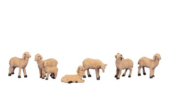 Sheep medium, set of 6pcs h=3,5-5cm