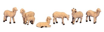 Sheep medium, set of 6pcs h=3,5-5cm