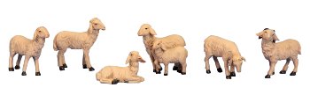 Sheep big, set of 6pcs h=4-7cm