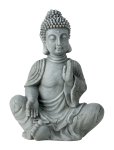 Buddha sitzend im Schneidersitz grau
