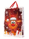 present bag XXL X-mas "funny reindeer"
