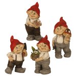 Gnomes with red jelly bag cap standing