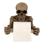 Skull as toilet paper-holder h=19cm
