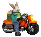Rabbit on motorcycle with LED light