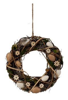 Willow-wreath with Easter Decoration