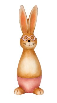 Easter Rabbit with pink glasses h=27,5cm